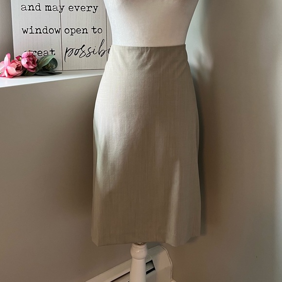 Talbots Dresses & Skirts - Talbots Beige/ Gray Pencil Midi Skirt